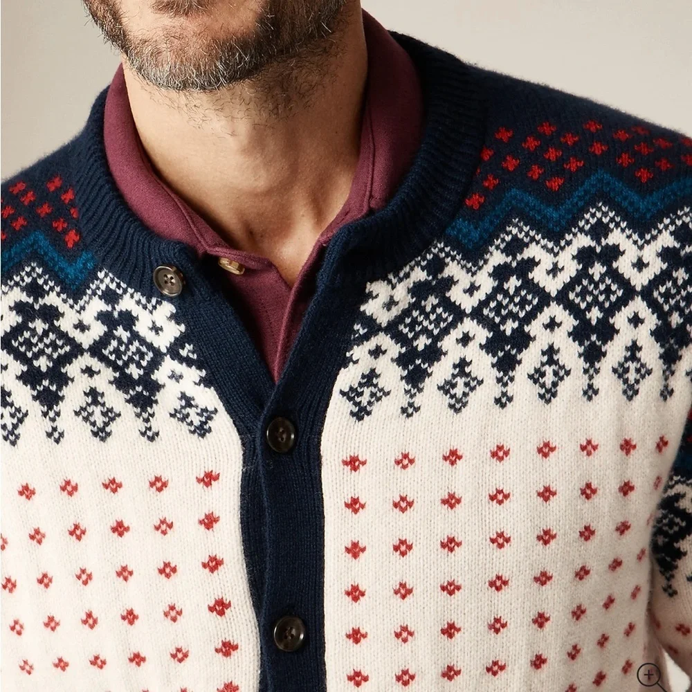 J crew Fair Isle cardigan in lambswool